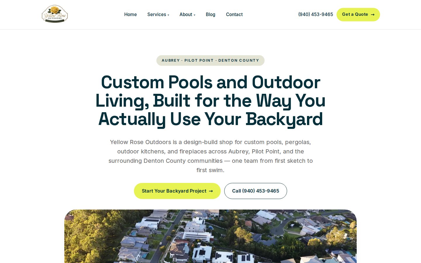 Yellow Rose Outdoors website preview